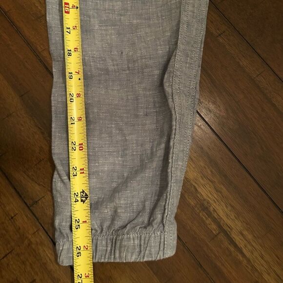 Athleta Blue Chambray Cabo Linen Jogger Pants Size 4 Style#: 530642 - Picture 5 of 11